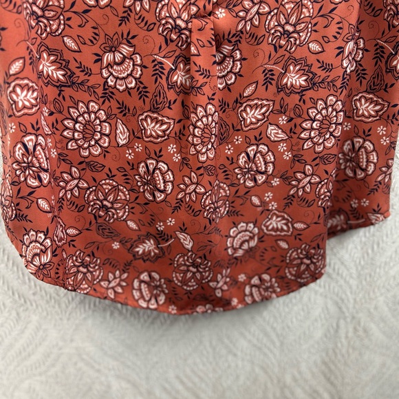 Liz Claiborne Women's Boho Top - Terracotta Floral - Picture 7 of 10